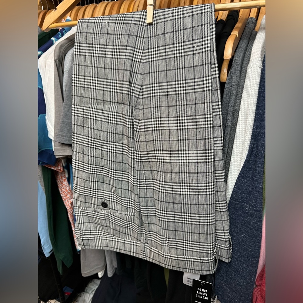 Men’s dress pants. Plaid